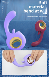 Female Dormitory Masturbation G-Spot Clitoris Dual Strong Vibration Vagina Tongue Licking Vibrator for Women