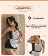 Sexy and Fun Sweet Cute Mesh See-through Temptation Hot Maid Uniform Set 1251
