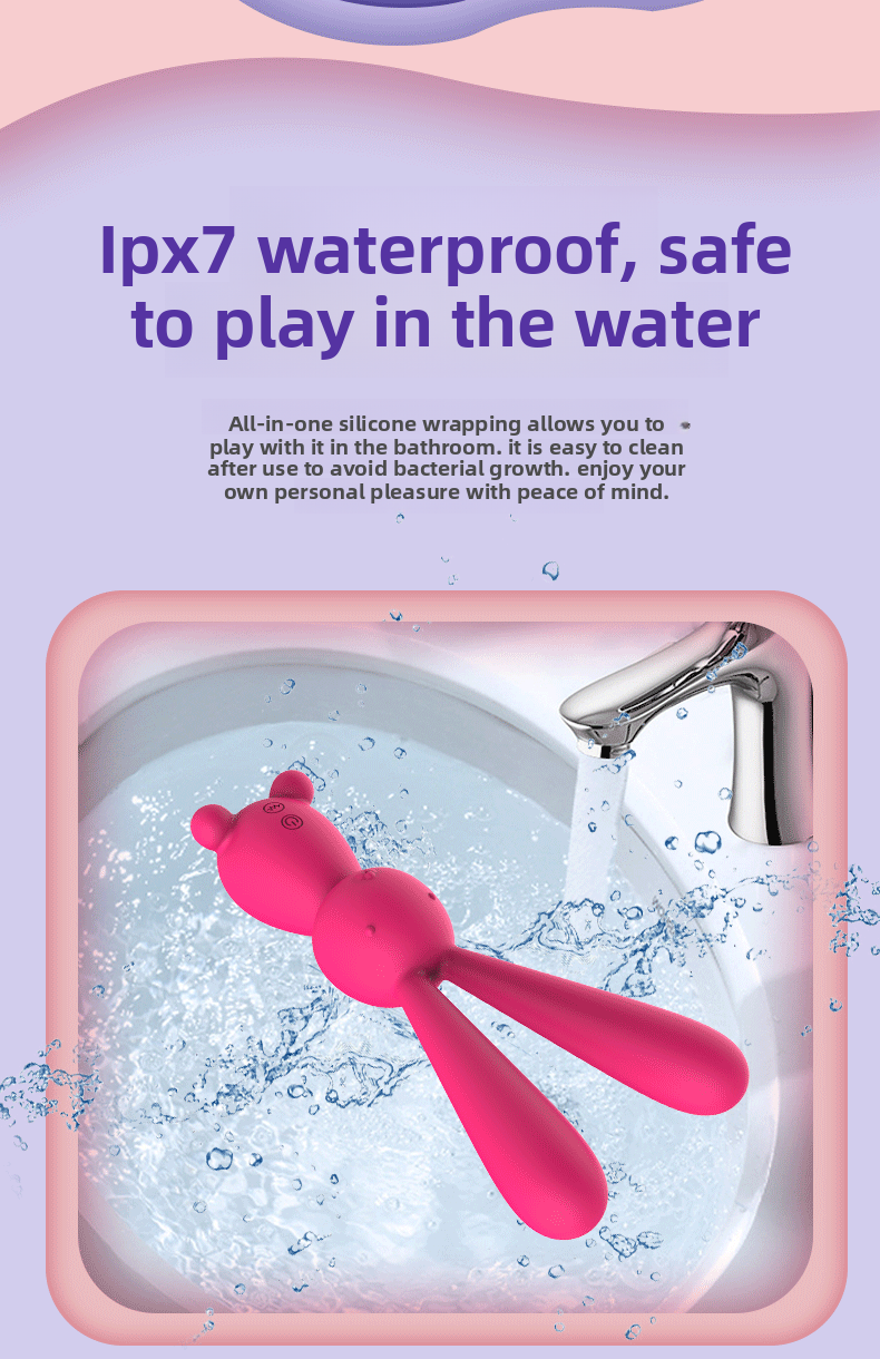 Liquid G-Spot Full Coverage Silicone Vibrator Rabbit Female Masturbation Device Massage Stick Adult Sex Toys