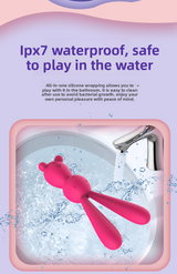 Liquid G-Spot Full Coverage Silicone Vibrator Rabbit Female Masturbation Device Massage Stick Adult Sex Toys