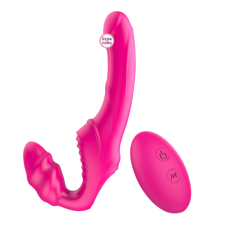 Lesbian Remote Control Vibrator Soft Silicone Double-Headed Lesbian Wand Female Sex Toys Masturbator