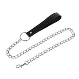 SM Props Black Leather Sexy Collar Female Training Leash Bell Collar