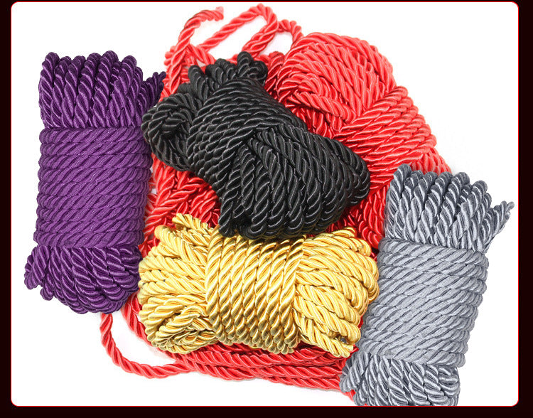 Bondage Restraint SM Props Multi-color Polyester Silk Rope 10m Erotic Bondage Rope Training Female Slave Adult Products