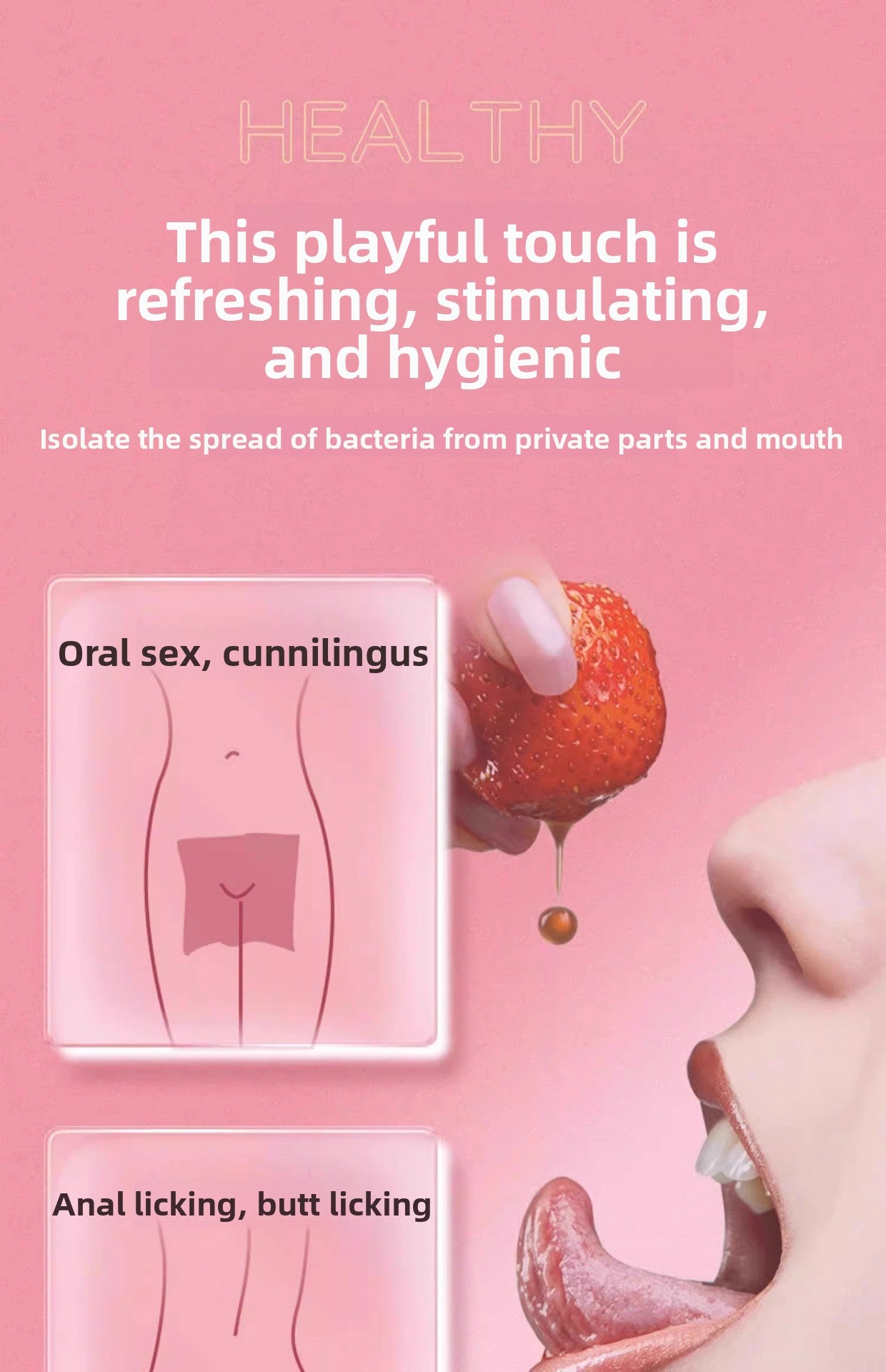 Fruity Oral Sex Mask for Men and Women, Cunnilingus Mask for Couples, Intimate Flirting Tool, Adult Sex Toys