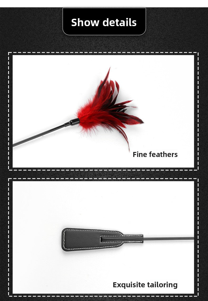Sex Toys SM Props Long Rod Feather Paddle SM Sex Training Leather Paddle SP Alternative