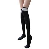 Sexy Long Tube Student Girl Over-the-Knee Socks Summer Style College Style White Thin Thigh JK High Tube Three-Stripe Striped Socks