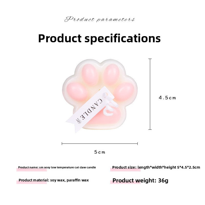 SM props fun low temperature candle couple training wax cute cat claw candle