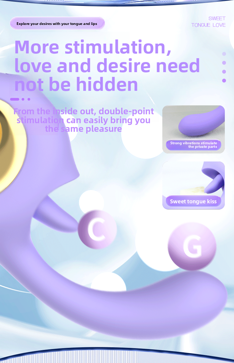 Female Dormitory Masturbation G-Spot Clitoris Dual Strong Vibration Vagina Tongue Licking Vibrator for Women