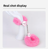 Sex Toys SM Props Thick Plush Metal Toys Handcuffs Binding Restraints Adjustable with Key Handcuffs