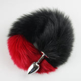 Color Block Fox Tail Anal Plug for Women Back Court Development Erotic Anal Plug SM Props Metal Anal Plug Adult Products