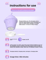 Ice Cream Vibrating Egg G-Spot Teasing Female Masturbator Multi-Frequency Mode Magnetic Charging Base