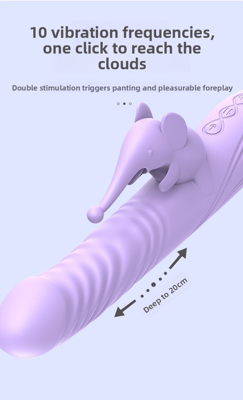 Automatic Heating Telescopic Tongue Licking G-Spot Instant Climax Vibrating Massager for Women Adult Masturbator