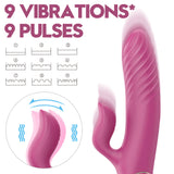 Heating telescopic vibrator strong shock female full-automatic pulse vibrator female adult toy