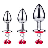 Metal Bell Heart-Shaped Anal Plug Adult Sex Toys Back Chamber Expansion Traction Chain Masturbation