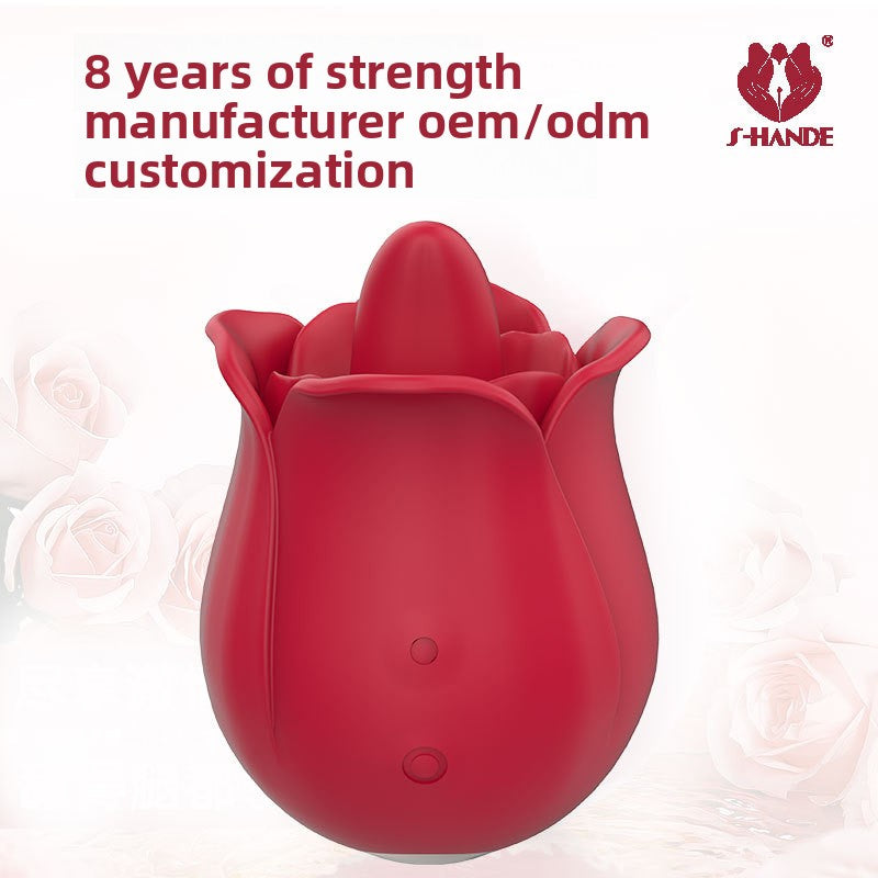 Rose Tongue Licking Vibrator Female Masturbator Orgasm Adult Toy Vibrator