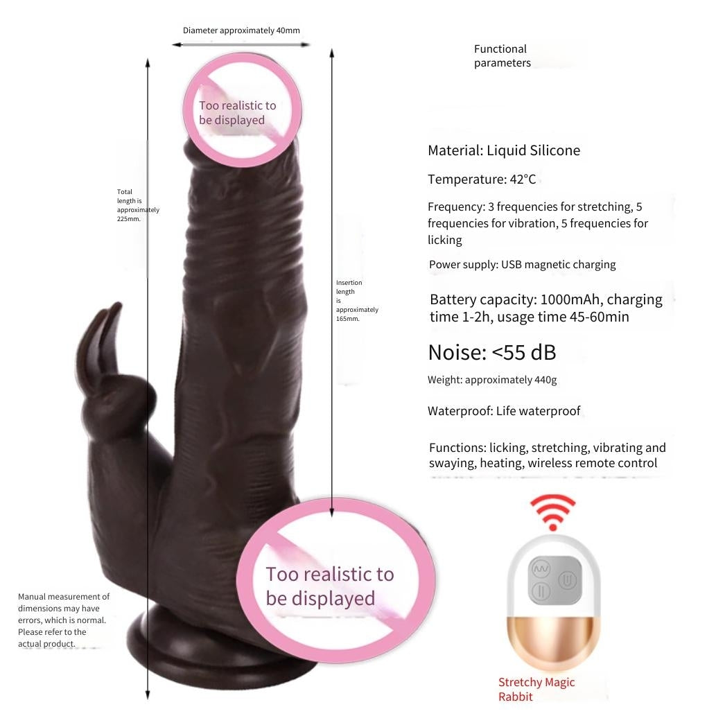 Electric Fake Penis Realistic Dildo Telescopic Vibrating Liquid Silicone Female Masturbator Machine Adult Sex Toys