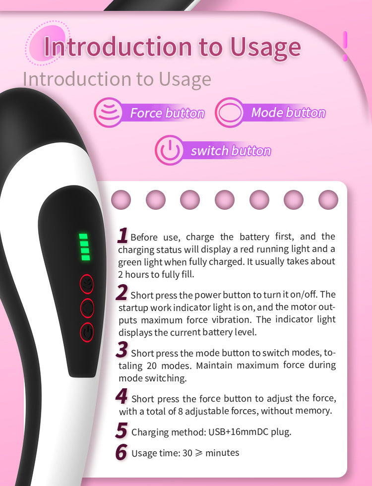 Fascia Gun Masturbation Device Female AV Massage Vibrator Electric Adult Sex Toys