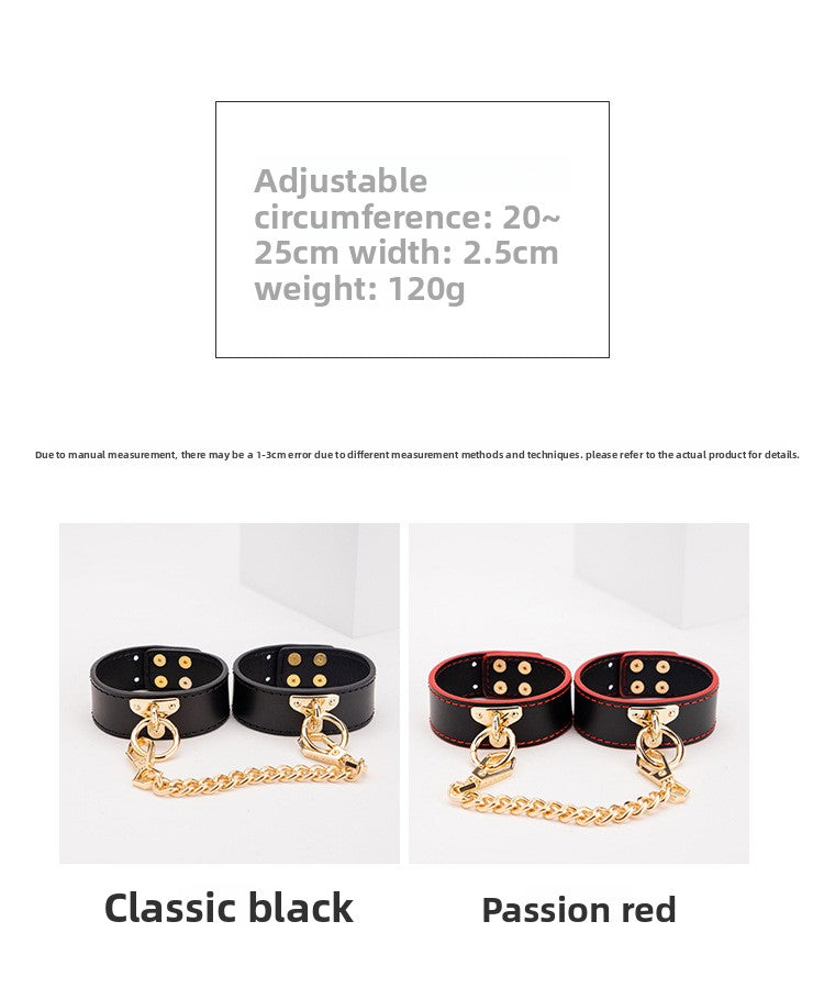 High-end SM Props Genuine Leather Collar Whip Female Slave Training Bondage Tools Mouth Gag Handcuffs