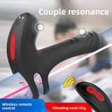 Remote Control Male Locking Semen Ring Penis Trainer Anal Plug Vibrating Ring Male Prostate Massager