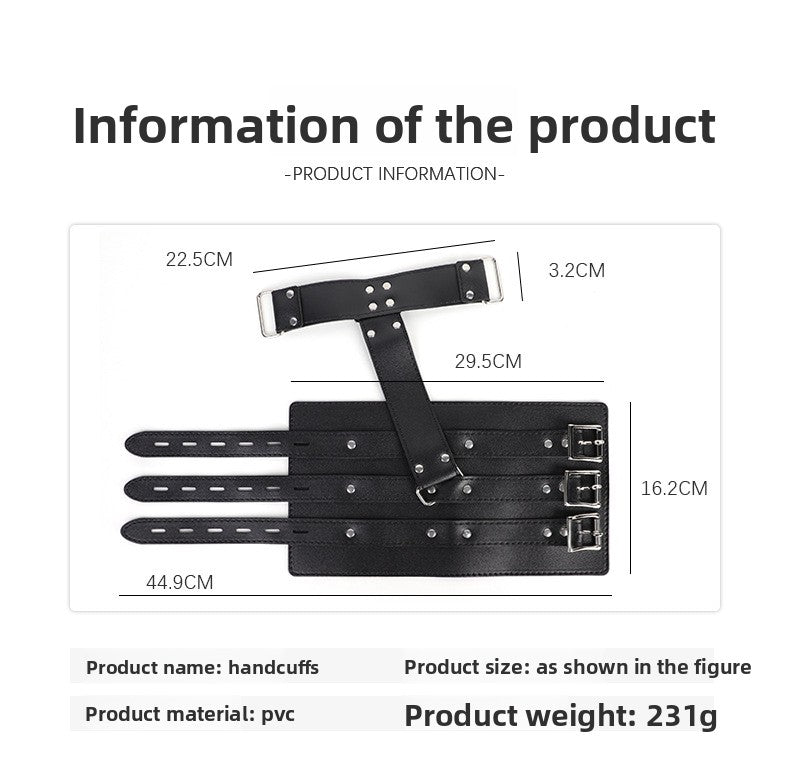 Sex Toys SM Props Binding Backhand Handcuffs Restraint Training Female Leather Handcuffs Adult Sex Products
