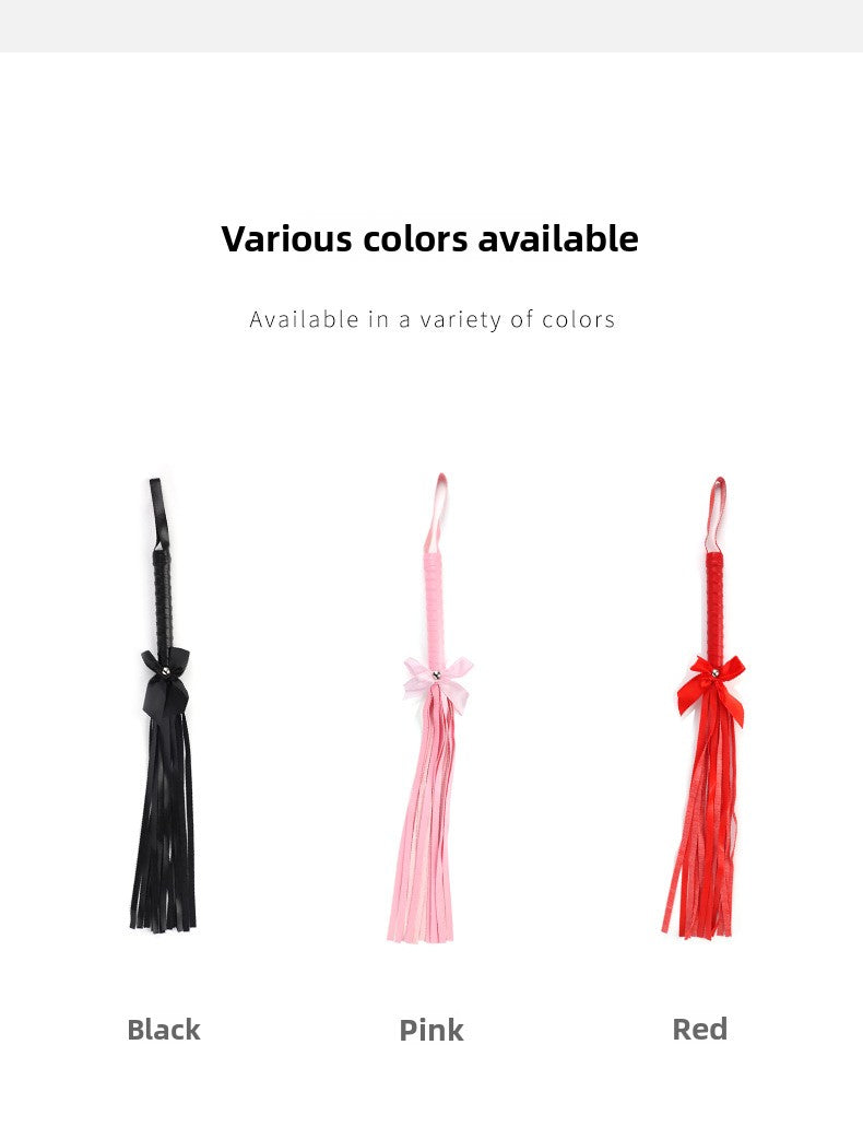SM Props PVC Erotic Whip Training Punishment Bowknot Erotic Whip Alternative