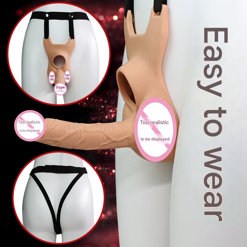 Men's Wearable Dildo Male JJ Fake Penis Erotic Insertable Solid Underwear Adult Sex Toys