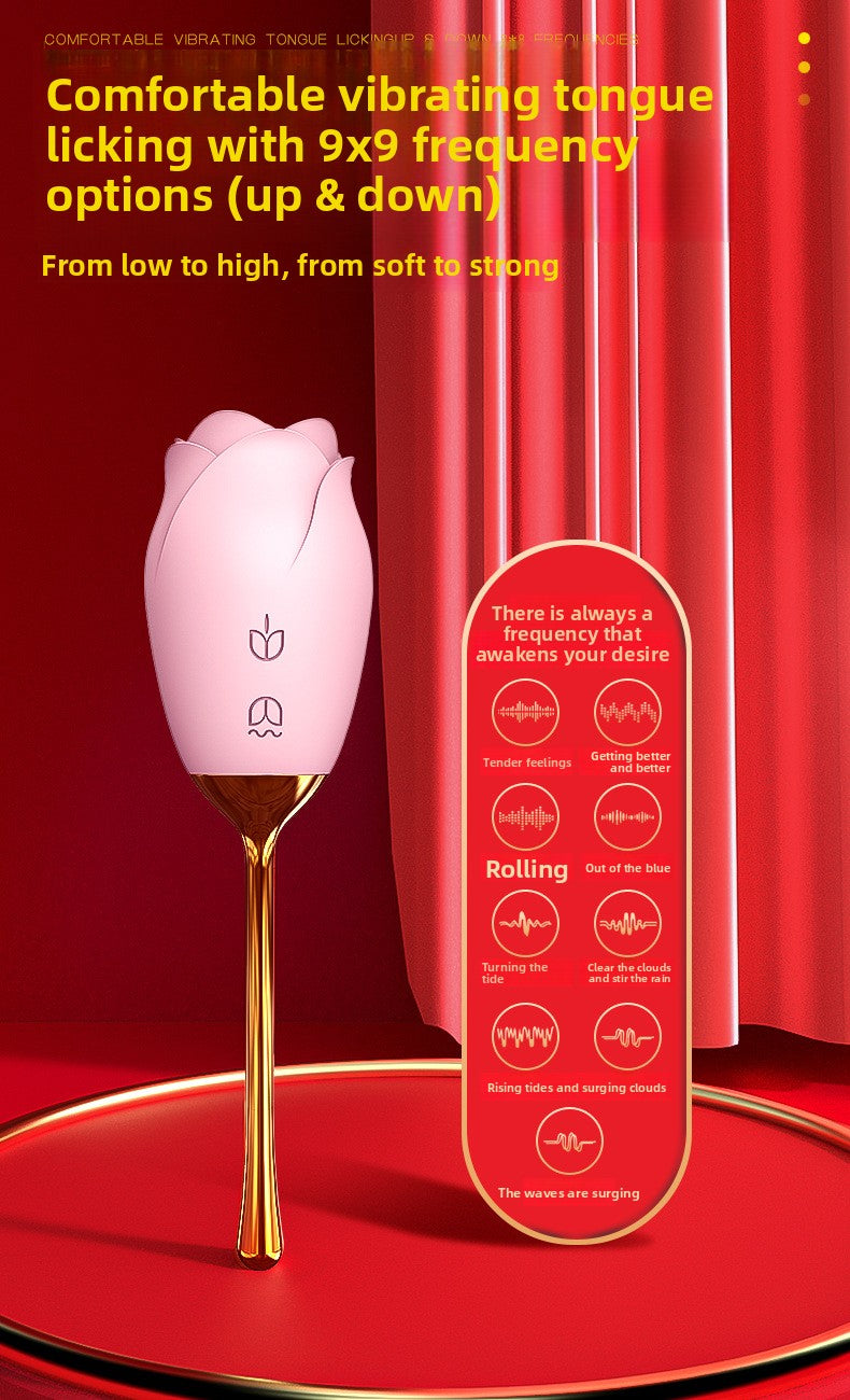 Gift Rose Tongue Licking Vibrator Sex Toys Female Products Pleasure Device Adult Sex Products Female Use Device