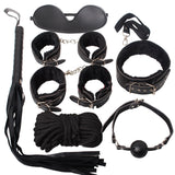 New Sexy Seven-Piece Set Plush Leather Binding Restraint Rope Sex Toys Alternative Couples Flirting Adult Use