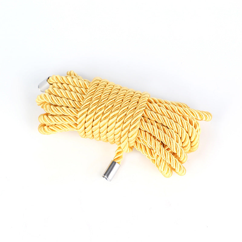 SM Props Multi-color Metal Head Erotic Silk Rope 5.1m Female Slave Training Bondage Polyester Erotic Binding Rope