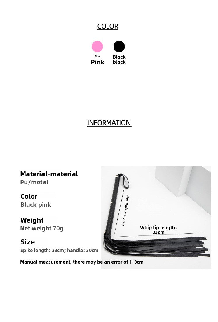 SM Sex Toys Long Handle Whip PVC Three-Nail Loose Whip Punishment Queen Whip Alternative Adult Products