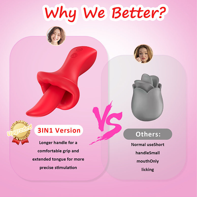 Cross-border New Product Female Masturbator Mouth Sucking Tongue Vibrator Adult Sex Toys Massage Device