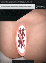 Full Silicone Realistic Half Body Male Sex Toy Vaginal and Anal Sex Doll Silicone Molded Butt