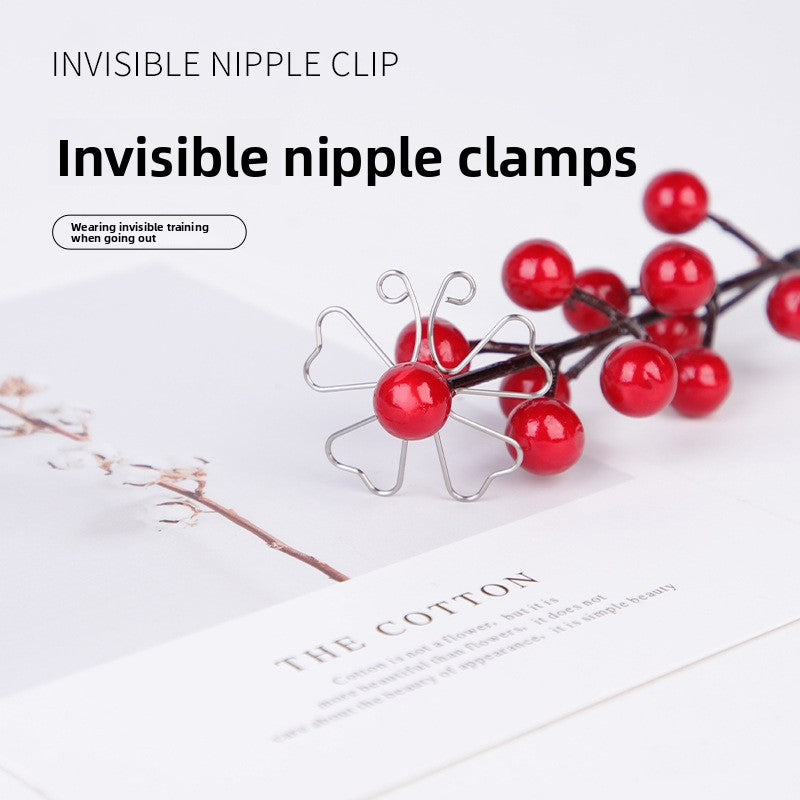 Female SM Props Erotic Nipple Clamps Female Slave Training Invisible Nipple Clamps for Outdoor Use