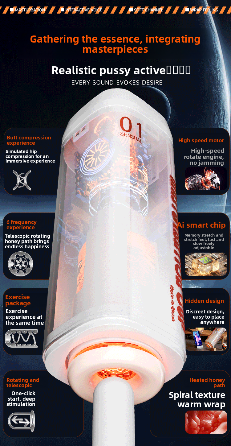 Adult Products Fully Automatic Intelligent Aircraft Cup Heating Telescopic Rotating Male Masturbation Artifact Sex Toy Factory