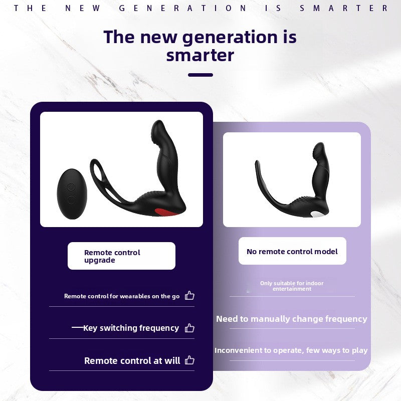 Remote Control Male Locking Semen Ring Penis Trainer Anal Plug Vibrating Ring Male Prostate Massager
