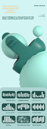 Finger Vibrator Female Masturbator Clitoral Stimulation Effort-Saving Vibrating Finger Ring Erotic Finger Vibrator