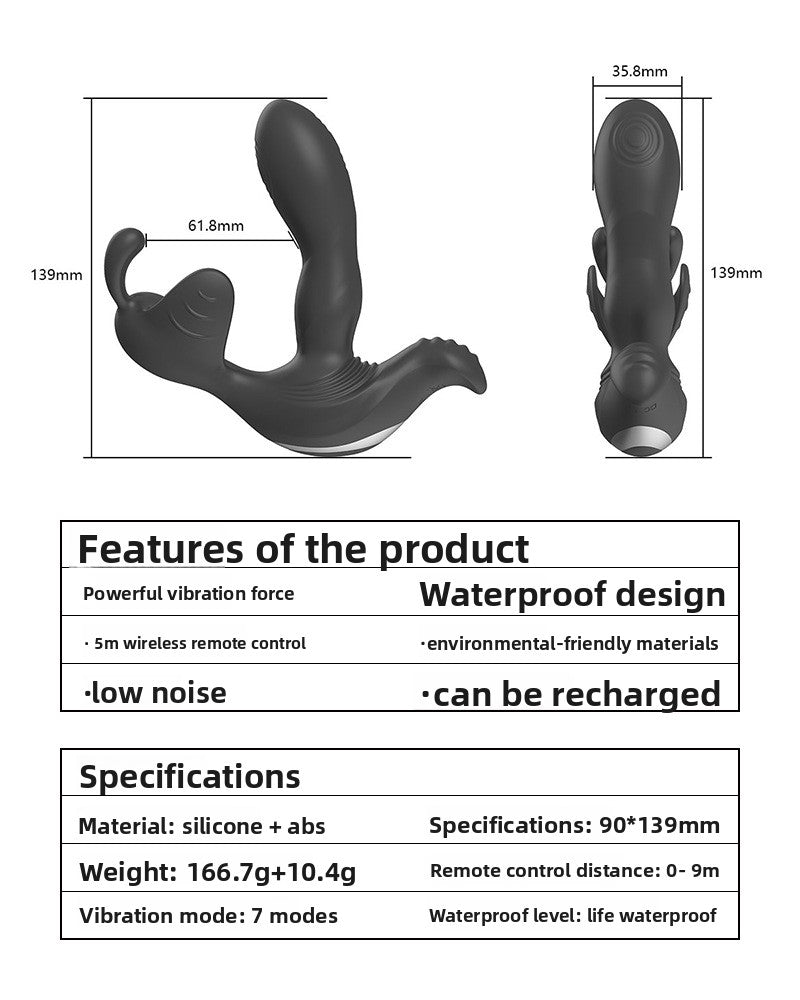 Sexual Fun Unisex Wearable Adult Product AV Vibrator Multiple Play Modes Wireless Remote Control