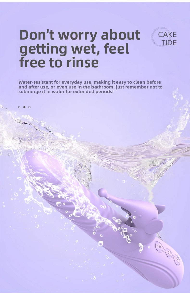 Automatic Heating Telescopic Tongue Licking G-Spot Instant Climax Vibrating Massager for Women Adult Masturbator