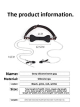 Erotic SM Props Bone Mouth Gag Humiliation Training Silicone Mouth Ball Erotic Nipple Clamps Mouth Cage Alternative Adult Products