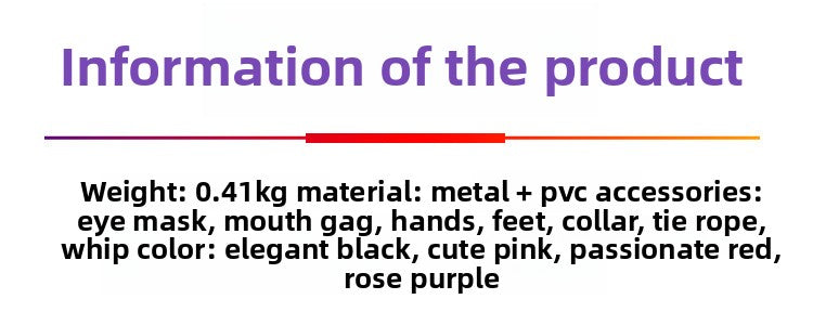 Sexy Plush SM Set Adult Products Couple Training Handcuffs Binding Restraint 7-Piece Set Alternative Sex Toys