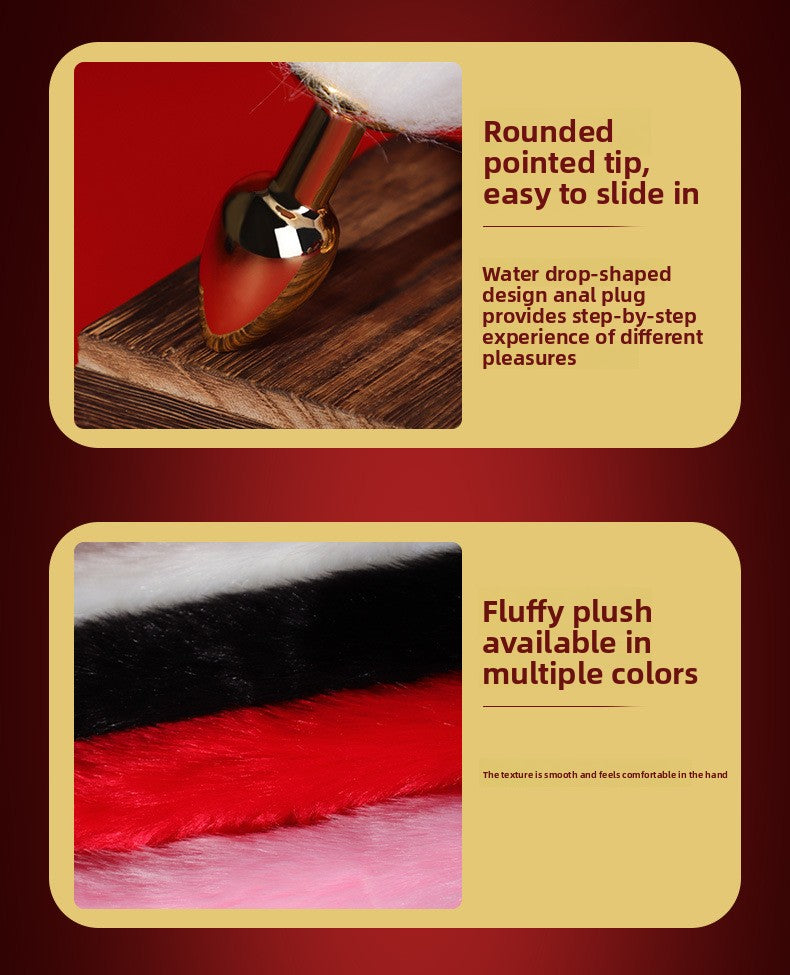 Sexy SM Props Mini Anal Plug Fox Tail Couple Flirting Torture Tool Back Court Plug Anal Expander Punishment Toy