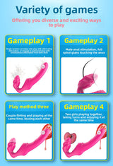 Lesbian Remote Control Vibrator Soft Silicone Double-Headed Lesbian Wand Female Sex Toys Masturbator