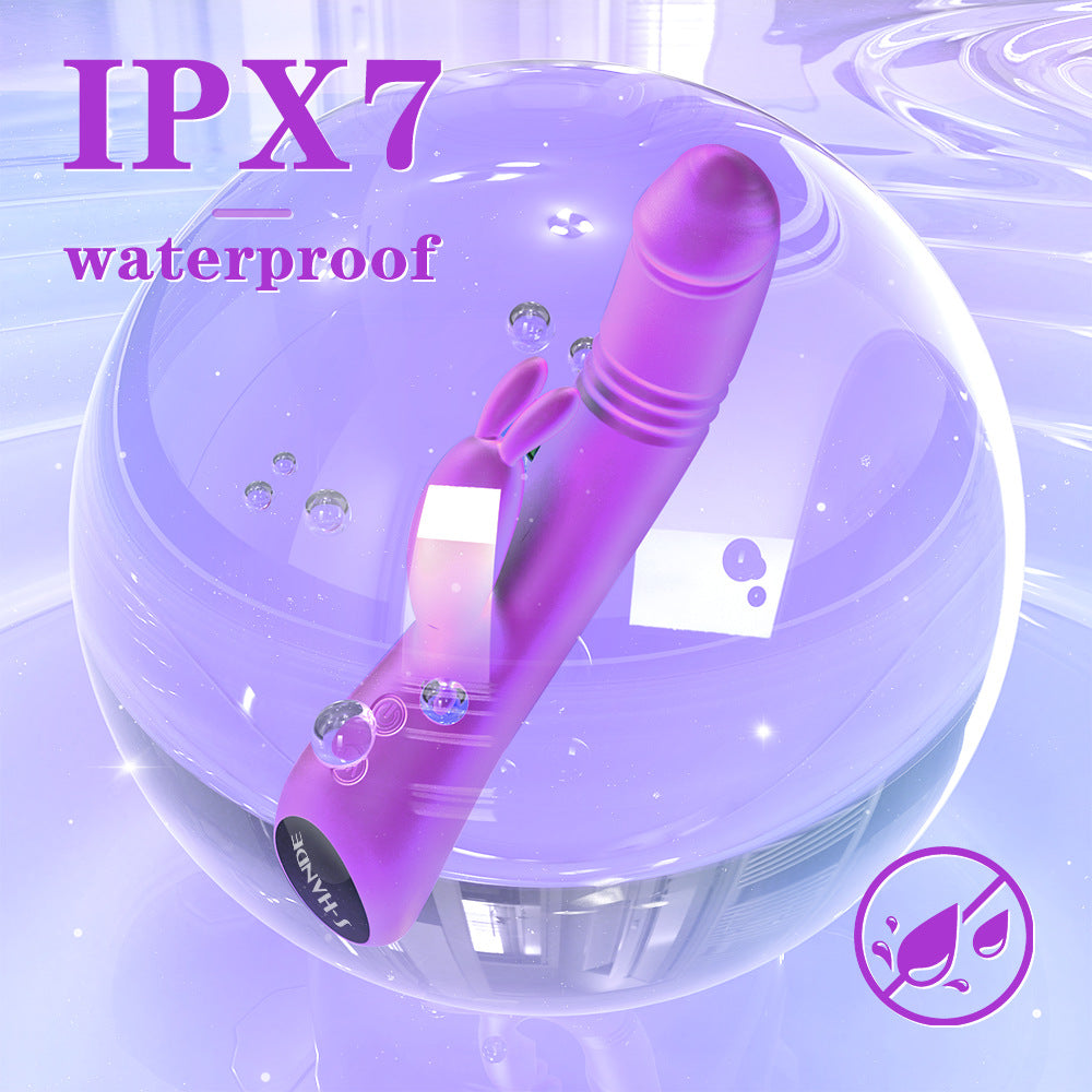 Rabbit Telescopic Vibrator Adult Toy Insertable Female Masturbator AV Massage Stick Female Toy