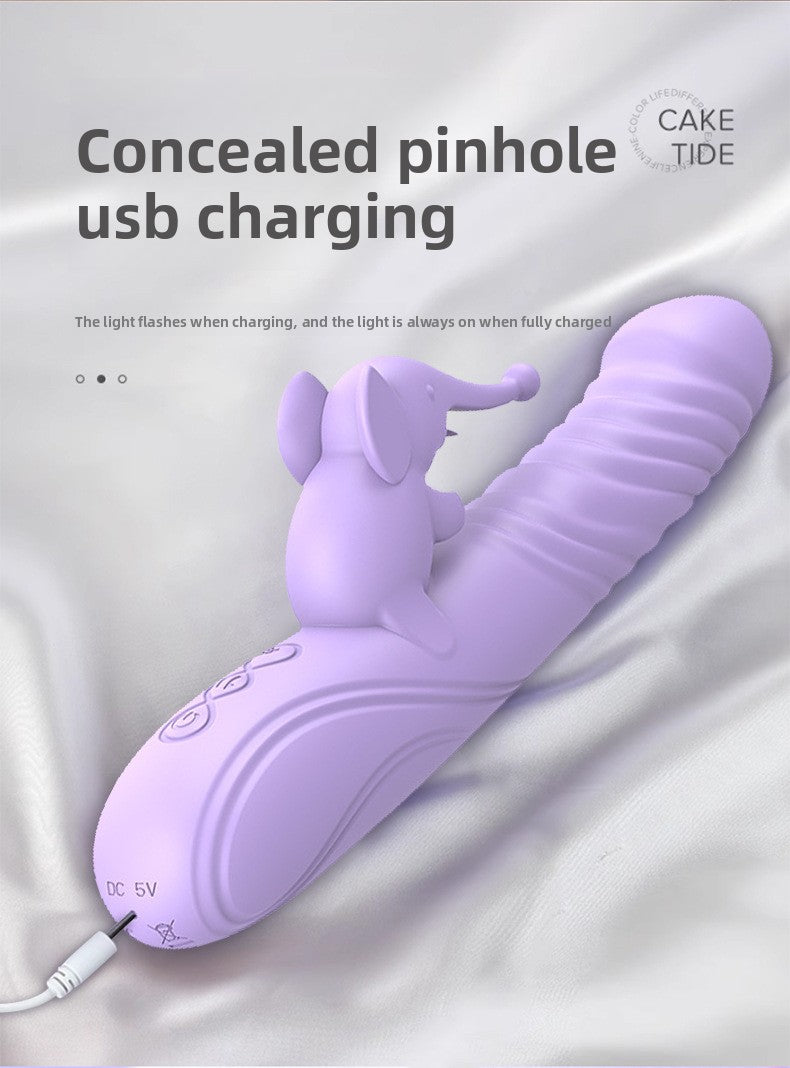 Automatic Heating Telescopic Tongue Licking G-Spot Instant Climax Vibrating Massager for Women Adult Masturbator