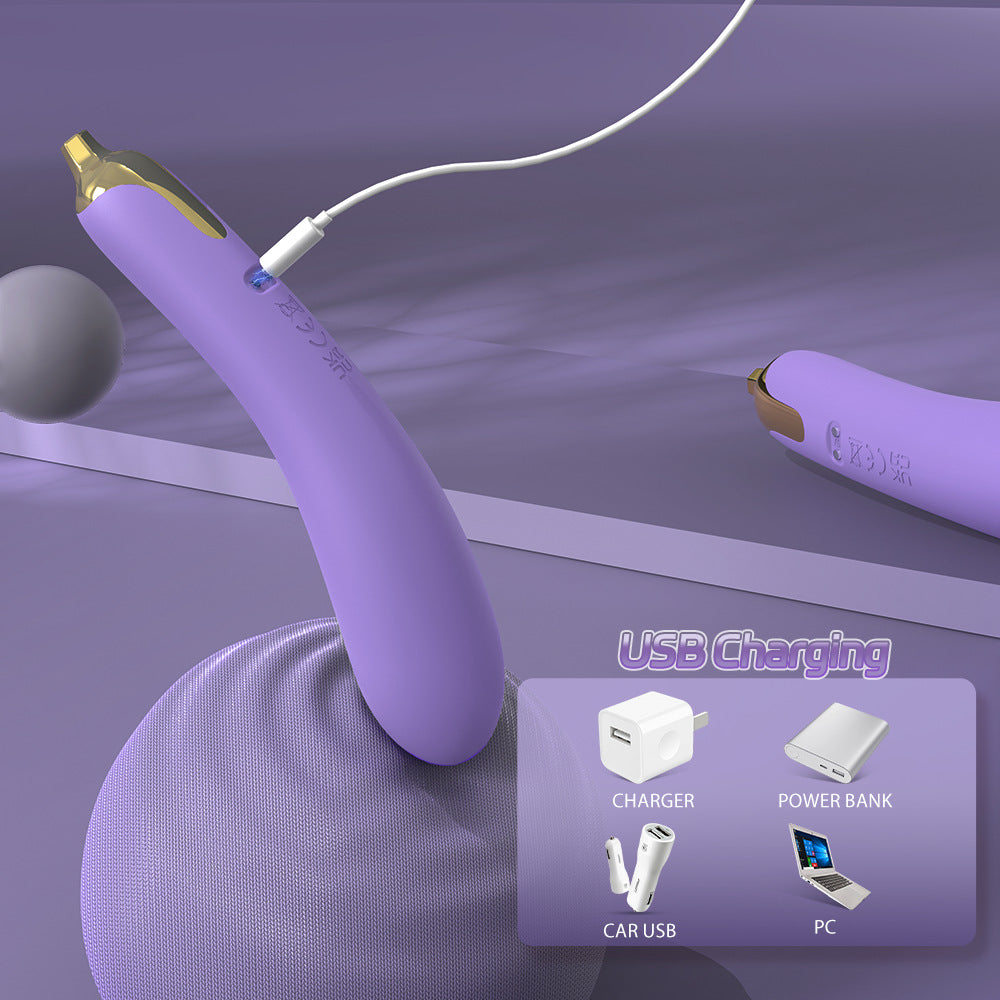 Eggplant Vibrator Bendable Vibrator Female Masturbation Toy Adult Female Vibrator Insertable