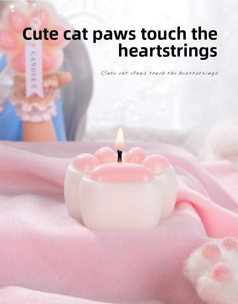SM props fun low temperature candle couple training wax cute cat claw candle