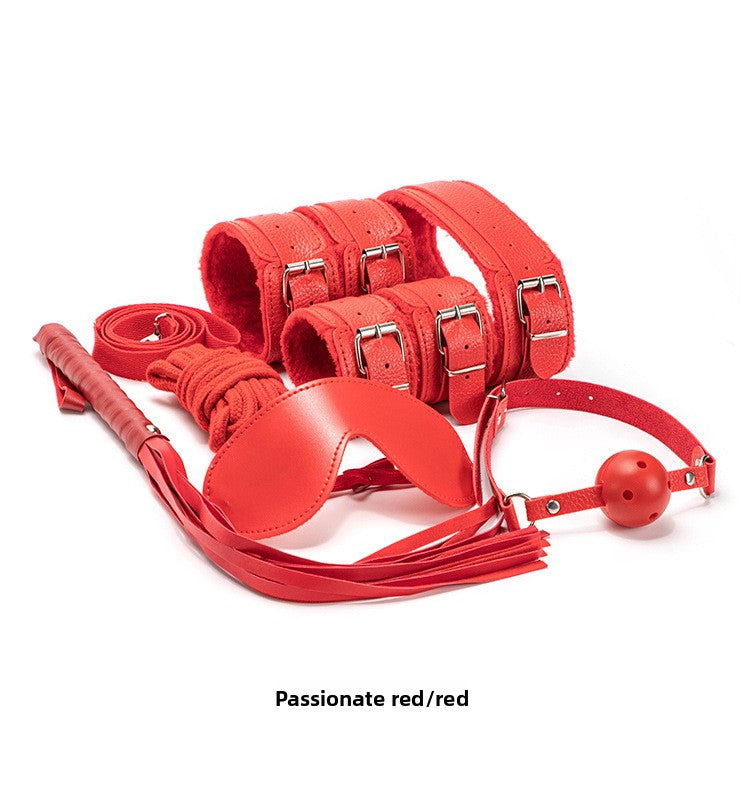 Sexy Plush SM Set Adult Products Couple Training Handcuffs Binding Restraint 7-Piece Set Alternative Sex Toys