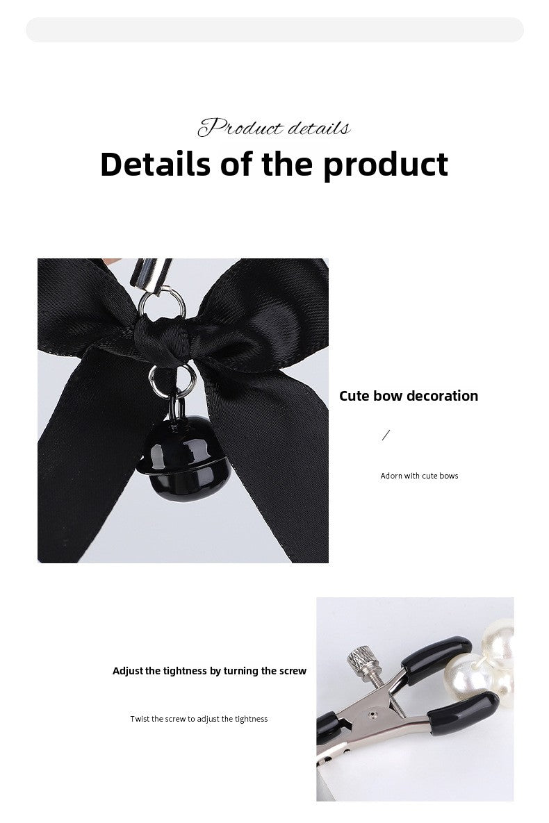 Sex Toys Props Bow Bell Nipple Clips Female Flirting Teasing Nipple Clips