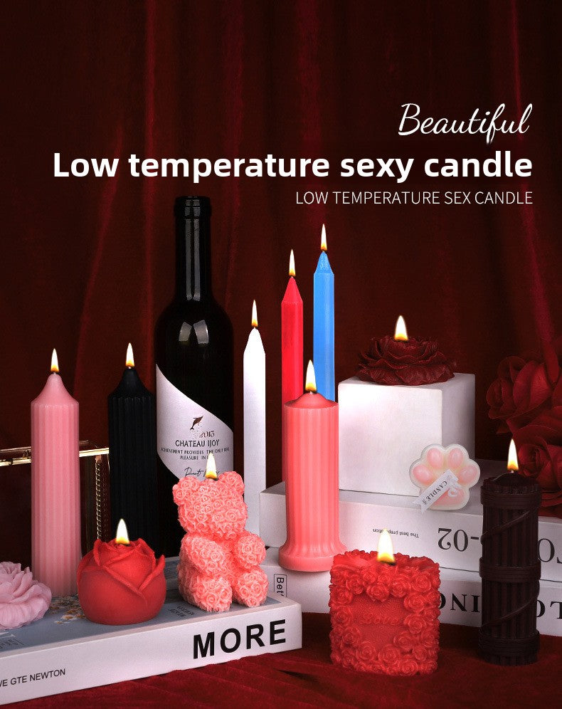 SM Sex Toys Cat Paw Rose Flower Low Temperature Candle Female Bed Props Alternative Passion Training Wax Drop Gift