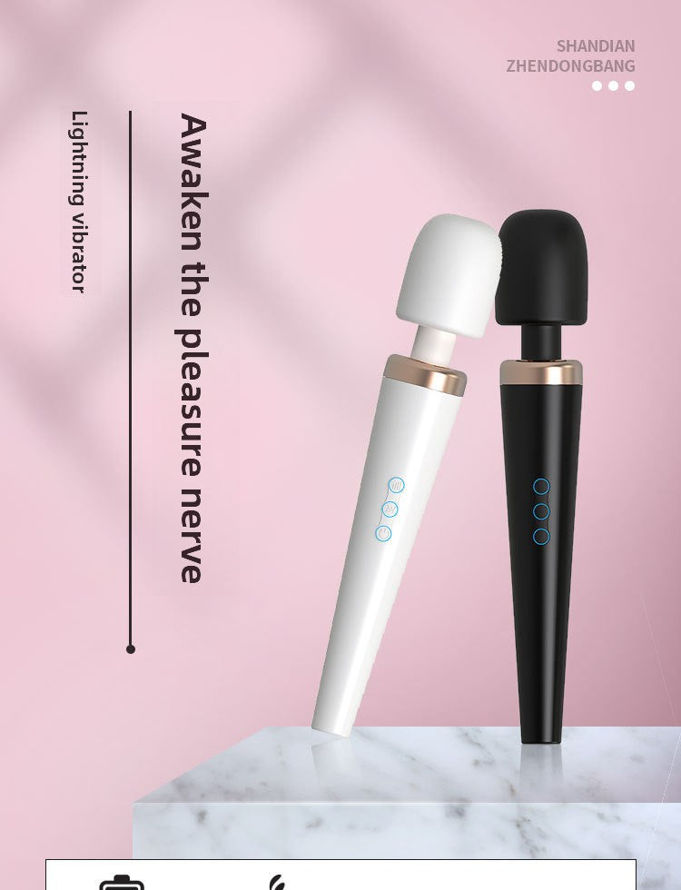 Hot-selling Lightning Vibrator Female Masturbator Large AV Stick USB Charging